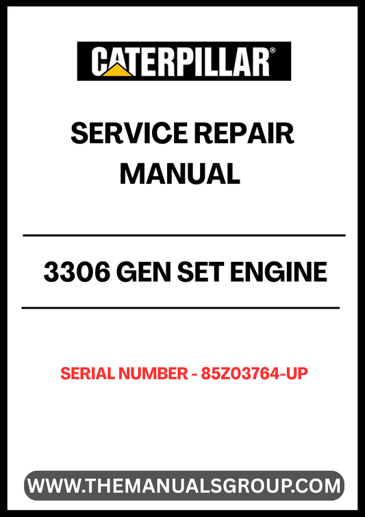 Ensure your CAT 3306 Gen Set Engine operates at peak performance with our comprehensive Service Repair Manual, specifically designed for serial numbers 85Z03764 and up. This manual is an essential resource for technicians and DIY enthusiasts alike, providing detailed instructions and insights to tackle any maintenance or repair task with confidence.