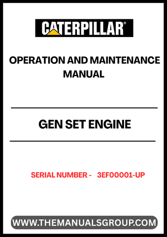Enhance your operational efficiency with the CAT Gen Set Engine Operation and Maintenance Manual, specifically designed for serial number 3EF00001 and above. This comprehensive guide provides essential insights into the optimal functioning of your CAT generator set, ensuring you maximize performance and reliability.