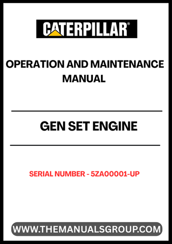 Ensure optimal performance and longevity of your CAT generator set with the comprehensive Operation and Maintenance Manual, specifically designed for serial numbers 5ZA00001 and up. This essential guide provides detailed instructions on operating procedures, maintenance schedules, and troubleshooting tips, empowering you to keep your equipment running smoothly.