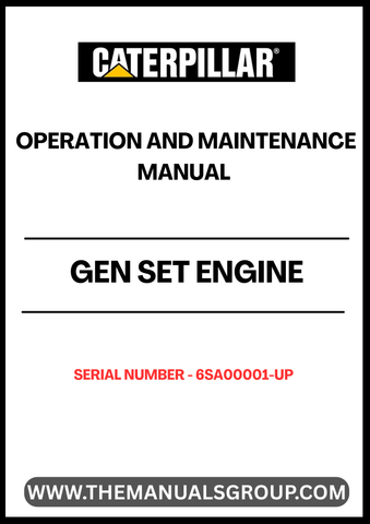Enhance your operational efficiency with the CAT Gen Set Engine Operation and Maintenance Manual, specifically designed for serial number 6SA00001 and above. This comprehensive guide provides essential insights into the optimal functioning of your generator set, ensuring you maximize performance and longevity.