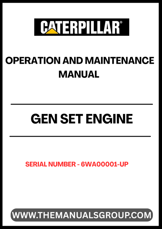 specifically designed for serial numbers 6WA00001 and up. This comprehensive guide provides detailed instructions to ensure optimal performance and longevity of your generator set. With clear diagrams and step-by-step procedures, you can easily navigate through operation protocols and maintenance tasks.