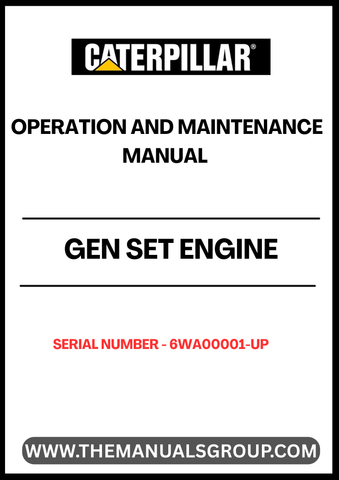 specifically designed for serial numbers 6WA00001 and up. This comprehensive guide provides detailed instructions to ensure optimal performance and longevity of your generator set. With clear diagrams and step-by-step procedures, you can easily navigate through operation protocols and maintenance tasks.