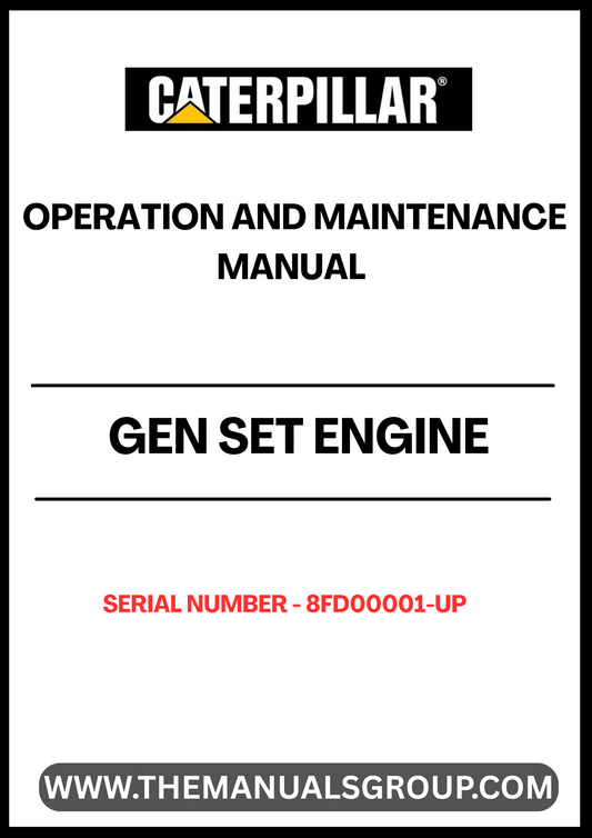  Enhance your operational efficiency with the CAT Gen Set Engine Operation and Maintenance Manual, specifically designed for serial numbers 8FD00001 and up. This comprehensive guide provides essential insights into the optimal functioning of your generator set, ensuring you maximize performance and reliability.