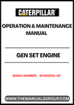 Ensure optimal performance and longevity of your CAT Gen Set Engine with the comprehensive Operation & Maintenance Manual, specifically designed for serial numbers 5PA00001 and up. This manual serves as an essential resource, providing detailed instructions and guidelines for efficient operation, troubleshooting, and maintenance.