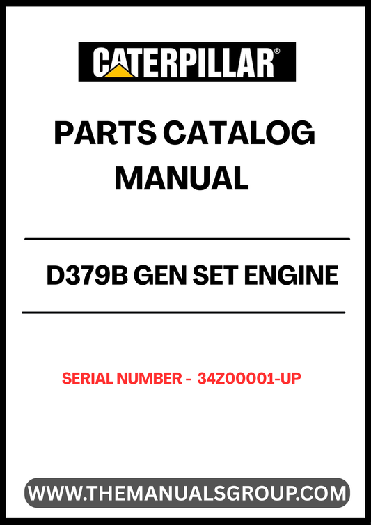Enhance the performance and longevity of your CAT D379B Gen Set with our comprehensive Parts Catalog Manual, specifically designed for serial numbers 34Z00001 and up. This manual serves as an essential resource for identifying and sourcing the right parts, ensuring your engine operates at peak efficiency.