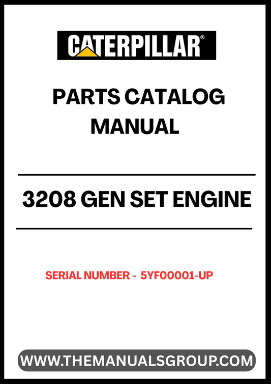 Discover the essential CAT 3208 Gen Set Engine Parts Catalog Manual, designed specifically for serial numbers 5YF00001 and up. This comprehensive manual serves as your go-to resource for identifying and sourcing the right parts for your engine, ensuring optimal performance and longevity.