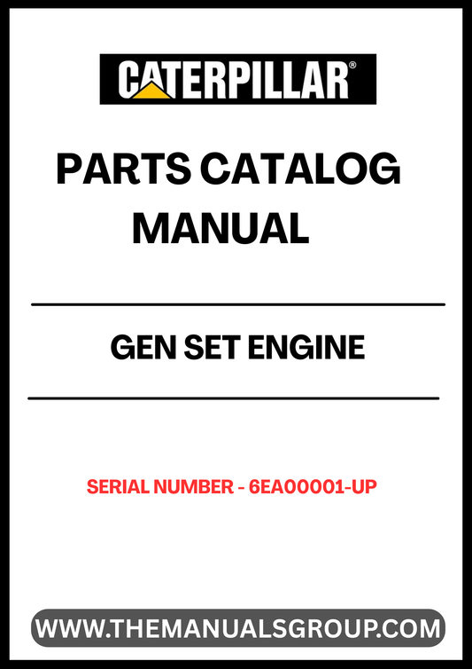Discover the ultimate resource for maintaining and repairing your CAT Gen Set with the Engine Parts Catalog Manual, specifically designed for serial numbers 6EA00001 and up. This comprehensive manual provides detailed diagrams and part numbers, ensuring you have the precise information needed to keep your equipment running smoothly.