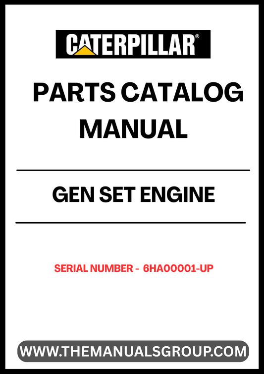 Discover the ultimate resource for maintaining your CAT generator set with the CAT Gen Set Engine Parts Catalog Manual, specifically designed for serial numbers 6HA00001 and up. This comprehensive manual provides detailed diagrams and specifications, ensuring you have all the information needed to identify and order the right parts for your engine.