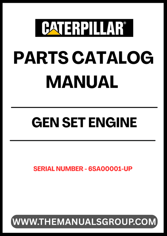 Discover the essential CAT Gen Set Engine Parts Catalog Manual, specifically designed for serial numbers 6SA00001 and up. This comprehensive guide provides detailed information on parts and components, ensuring you have the right resources at your fingertips for efficient maintenance and repairs.