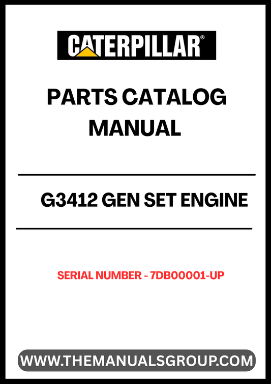  Enhance your maintenance and repair capabilities with the CAT G3412 Gen Set Engine Parts Catalog Manual, specifically designed for serial numbers 7DB00001 and up. This comprehensive manual provides detailed diagrams, part numbers, and specifications, ensuring you have all the information needed to keep your engine running smoothly.