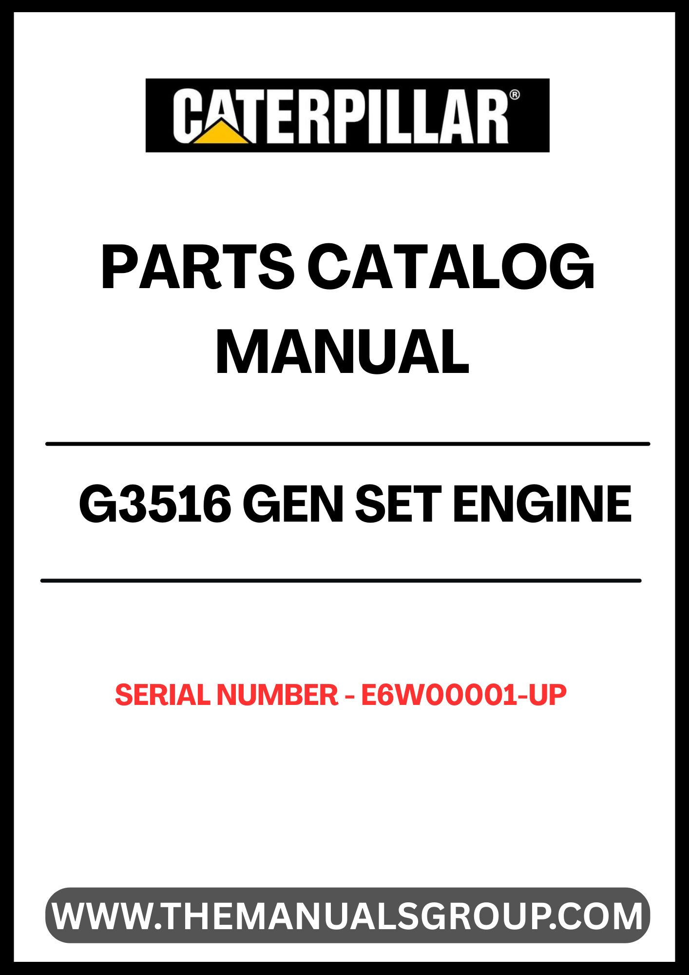  Enhance your maintenance and repair capabilities with the CAT G3516 Gen Set Engine Parts Catalog Manual, specifically designed for serial numbers E6W00001 and up. This comprehensive manual provides detailed diagrams and specifications, ensuring you have the right information at your fingertips to keep your engine running smoothly.