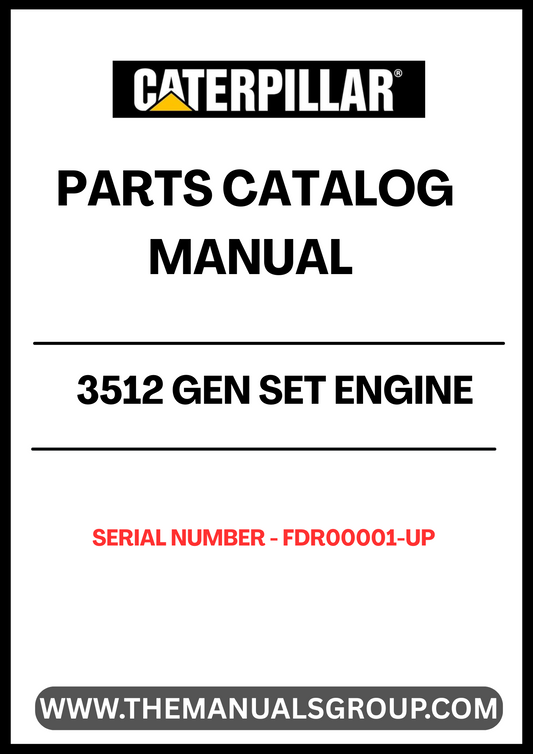 Enhance your maintenance and repair capabilities with the CAT 3512 Gen Set Engine Parts Catalog Manual, specifically designed for serial numbers FDR00001 and up. This comprehensive manual provides detailed diagrams and part numbers, ensuring you have the right information at your fingertips for efficient servicing.
