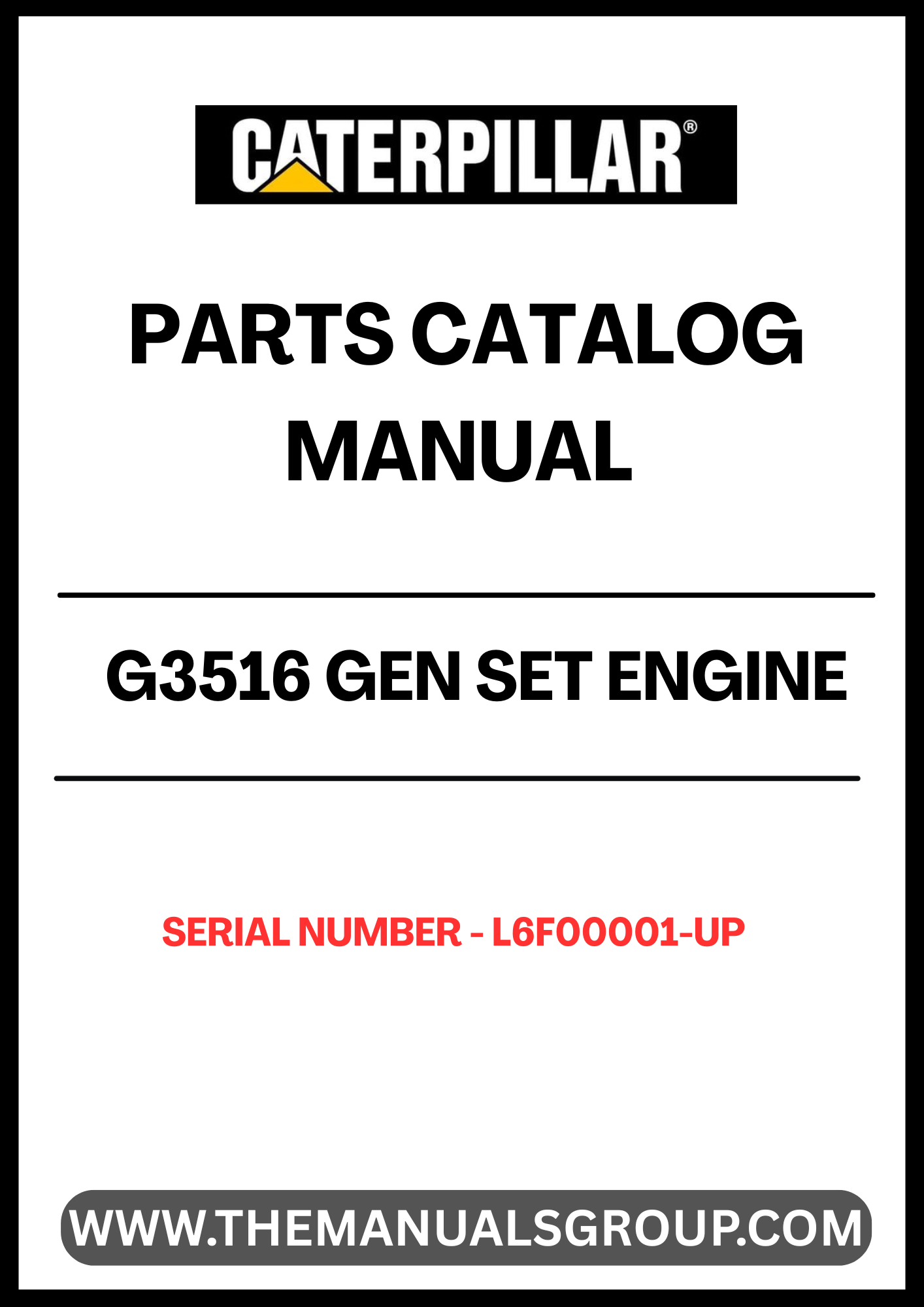 Enhance your maintenance and repair capabilities with the CAT G3516 Gen Set Engine Parts Catalog Manual, specifically designed for serial numbers L6F00001 and up. This comprehensive manual serves as an essential resource for identifying and sourcing the right parts for your engine, ensuring optimal performance and longevity.