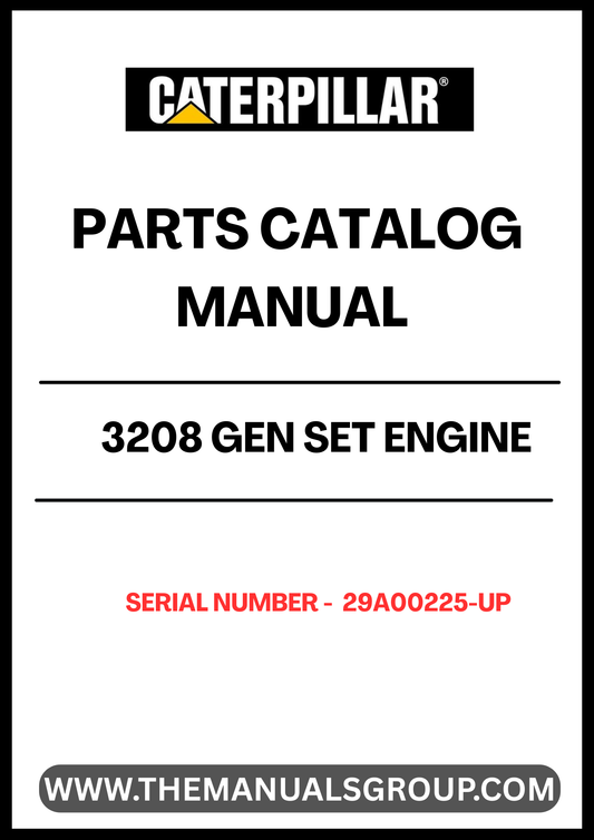 Discover the essential CAT 3208 Gen Set Engine Parts Catalog Manual, specifically designed for serial numbers 29A00225 and up. This comprehensive manual is your go-to resource for identifying and sourcing the right parts for your engine, ensuring optimal performance and longevity.