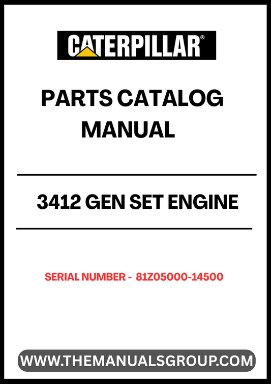 Enhance the performance and longevity of your CAT 3412 Gen Set with our comprehensive Engine Parts Catalog Manual, specifically designed for serial numbers 81Z05000-14500. This manual serves as an essential resource for identifying and sourcing the right parts, ensuring your engine operates at peak efficiency.