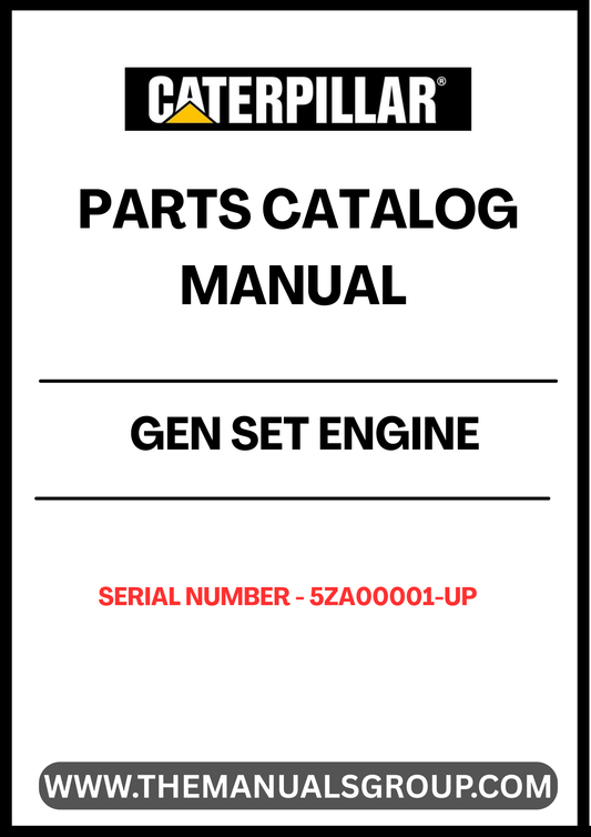 Discover the essential CAT Gen Set Engine Parts Catalog Manual, designed specifically for serial numbers 5ZA00001 and up. This comprehensive manual serves as a vital resource for technicians and engineers, providing detailed information on parts, specifications, and maintenance procedures to ensure optimal performance of your CAT generator set.