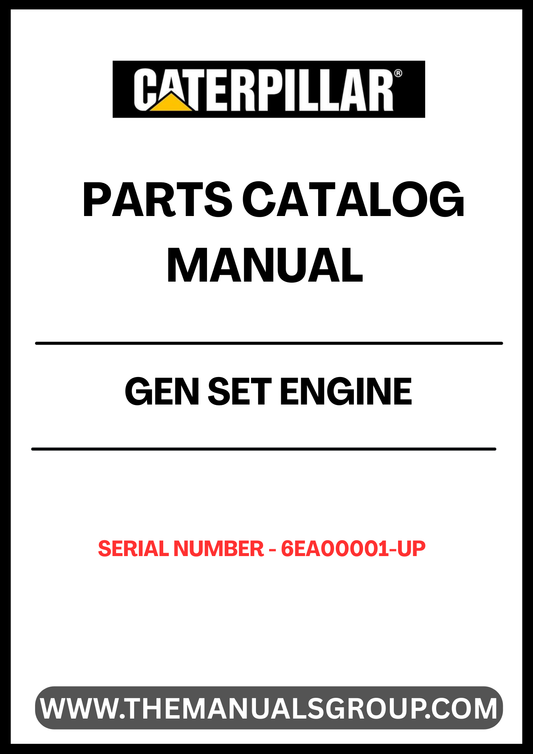 Discover the ultimate resource for maintaining and repairing your CAT GEN SET with the Engine Parts Catalog Manual, specifically designed for serial numbers 6EA00001 and up. This comprehensive manual provides detailed diagrams, part numbers, and specifications, ensuring you have all the information needed to keep your generator running smoothly.