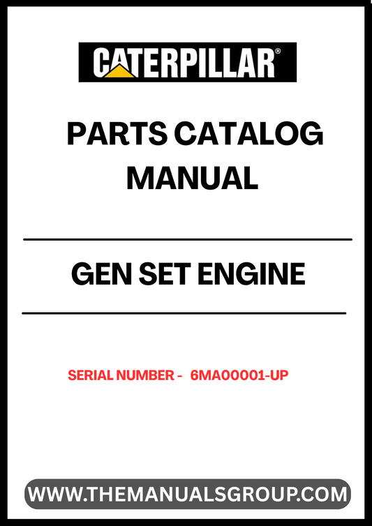 Discover the ultimate resource for maintaining and repairing your CAT GEN SET with the Engine Parts Catalog Manual, specifically designed for serial numbers 6MA00001 and up. This comprehensive manual provides detailed diagrams and specifications, ensuring you have all the information you need at your fingertips.