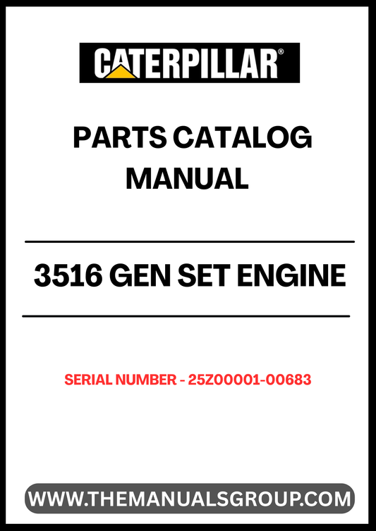  Enhance your maintenance and repair capabilities with the CAT 3516 Gen Set Engine Parts Catalog Manual, specifically designed for serial numbers 25Z00001-00683. This comprehensive manual serves as an essential resource for identifying and sourcing the right parts for your engine, ensuring optimal performance and longevity.