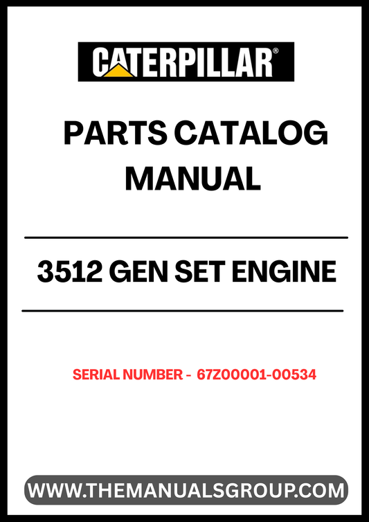 Enhance the performance and longevity of your CAT 3512 GEN SET with our comprehensive Engine Parts Catalog Manual, specifically designed for serial numbers 67Z00001-00534. This manual serves as an essential resource for identifying and sourcing the right parts, ensuring your engine operates at peak efficiency.