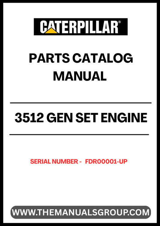Discover the essential CAT 3512 Gen Set Engine Parts Catalog Manual, designed specifically for serial numbers FDR00001 and up. This comprehensive manual serves as your go-to resource for identifying and sourcing the right parts for your engine, ensuring optimal performance and longevity.