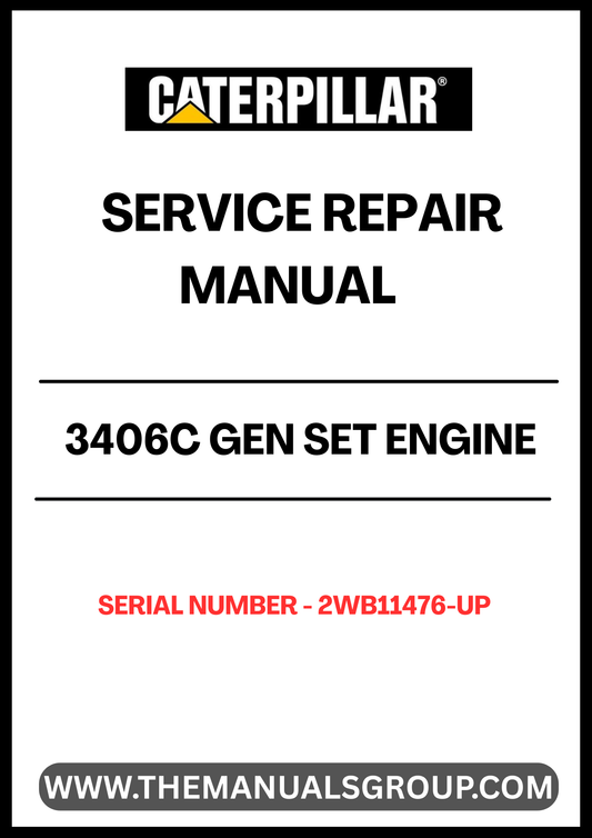 
Enhance your maintenance capabilities with the CAT 3406C Gen Set Engine Service Repair Manual, specifically designed for serial numbers 2WB11476 and up. This comprehensive guide provides detailed instructions and insights to ensure your engine operates at peak performance, minimizing downtime and maximizing efficiency.