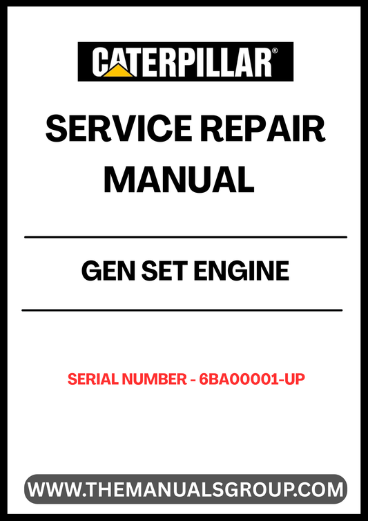 Unlock the full potential of your CAT GEN SET engine with our comprehensive Service Repair Manual, specifically designed for serial numbers 6BA00001 and up. This manual is an essential resource for technicians and DIY enthusiasts alike, providing detailed instructions and insights to ensure your engine operates at peak performance.