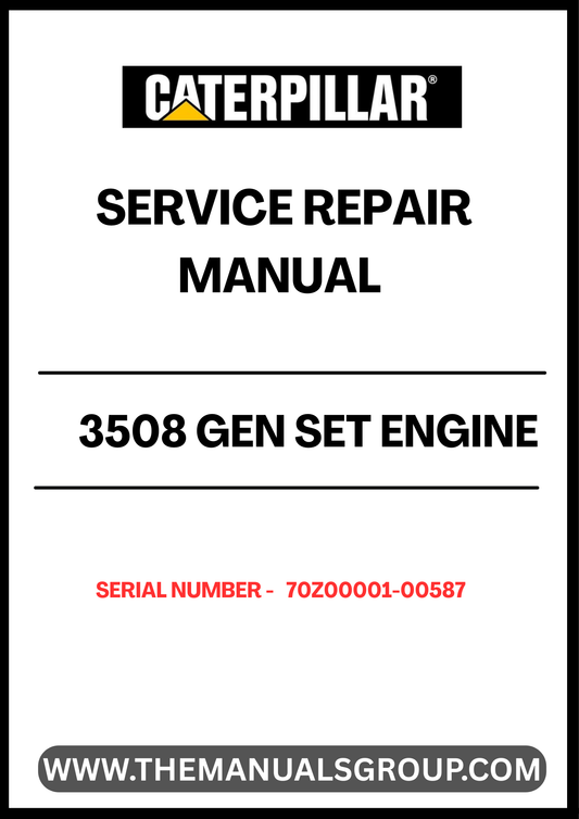 Unlock the full potential of your CAT 3508 Gen Set Engine with our comprehensive Service Repair Manual, specifically designed for serial numbers 70Z00001-00587. This manual is an essential resource for technicians and engine enthusiasts alike, providing detailed insights into maintenance, troubleshooting, and repair procedures.