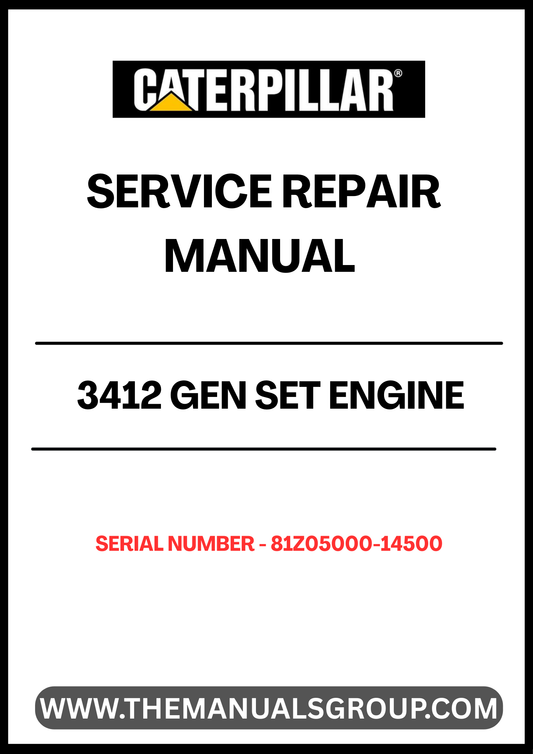 Unlock the full potential of your CAT 3412 Gen Set Engine with our comprehensive Service Repair Manual, specifically designed for serial numbers 81Z05000-14500. This manual is an essential resource for technicians and engine enthusiasts alike, providing detailed instructions and insights to ensure optimal performance and longevity of your engine.