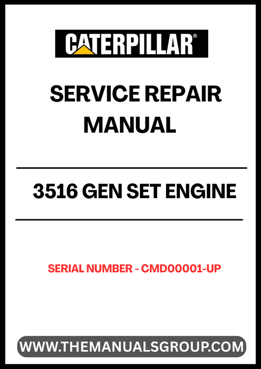 Unlock the full potential of your CAT 3516 Gen Set Engine with our comprehensive Service Repair Manual, specifically designed for serial numbers CMD00001 and up. This manual is an essential resource for technicians and operators, providing detailed insights into maintenance, troubleshooting, and repair procedures tailored to your engine model.