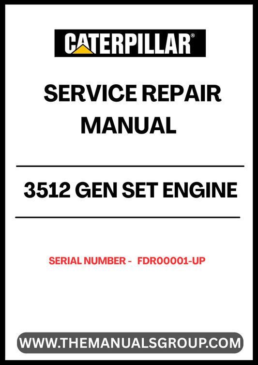 Unlock the full potential of your CAT 3512 Gen Set Engine with our comprehensive Service Repair Manual, specifically designed for serial numbers FDR00001 and up. This manual is an essential resource for technicians and operators, providing detailed instructions and insights to ensure optimal performance and longevity of your engine.