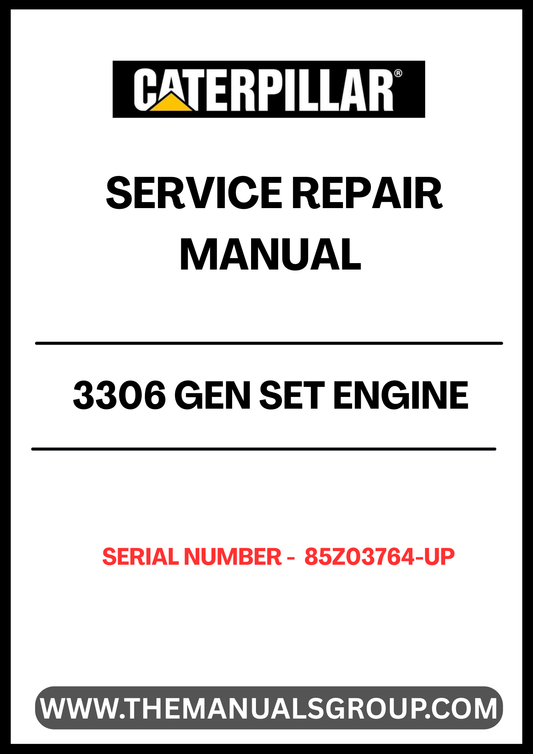 Enhance your maintenance capabilities with the CAT 3306 Gen Set Engine Service Repair Manual, specifically designed for serial numbers 85Z03764 and up. This comprehensive guide provides detailed instructions and insights to ensure your engine operates at peak performance, minimizing downtime and maximizing efficiency.