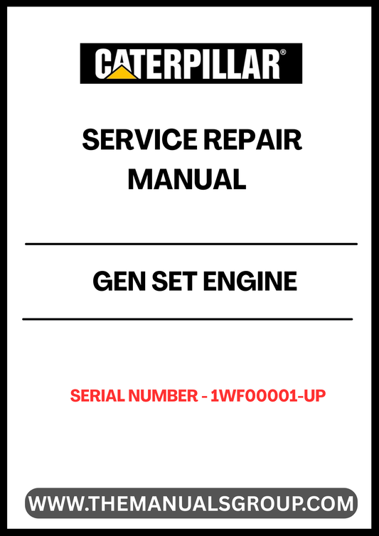 Unlock the full potential of your CAT GEN SET engine with our comprehensive Service Repair Manual, specifically designed for serial numbers 1WF00001 and up. This manual is an essential resource for technicians and DIY enthusiasts alike, providing detailed instructions and insights to ensure your engine operates at peak performance.