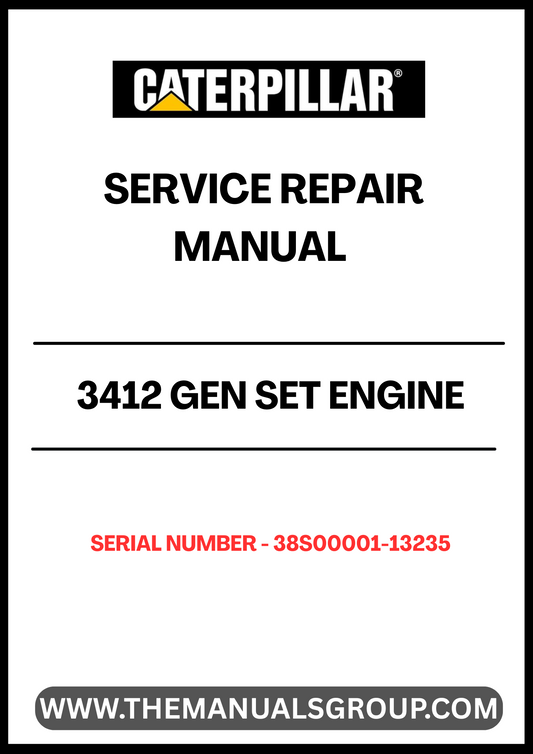 Discover the essential CAT 3412 Gen Set Engine Service Repair Manual, specifically designed for serial numbers 38S00001-13235. This comprehensive guide is your go-to resource for maintaining and repairing your engine, ensuring optimal performance and longevity.