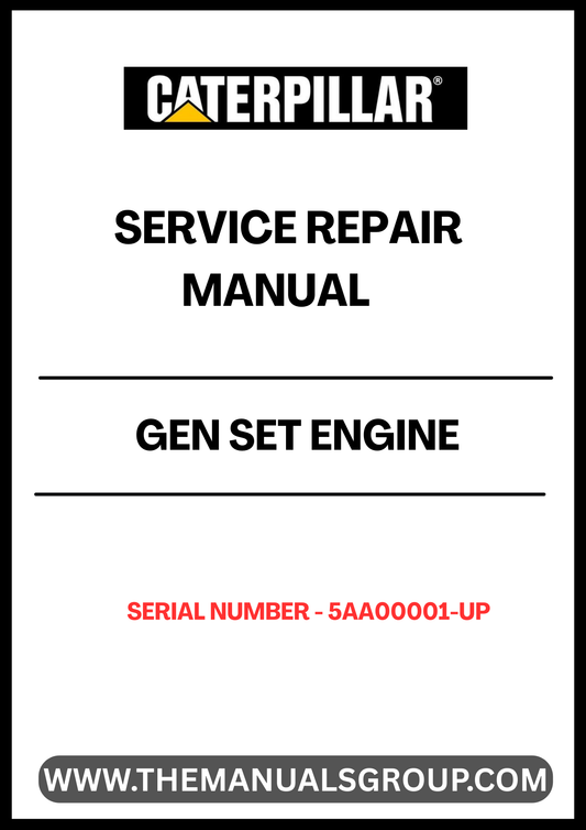  Ensure your CAT Gen Set engine operates at peak performance with our comprehensive Service Repair Manual, specifically designed for serial numbers 5AA00001 and up. This manual is an essential resource for technicians and DIY enthusiasts alike, providing detailed instructions and insights for effective maintenance and repair.