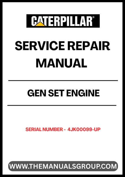 Ensure your CAT Gen Set engine operates at peak performance with the comprehensive Service Repair Manual, specifically designed for serial numbers 5CK00001 and above. This manual is an essential resource for technicians and DIY enthusiasts alike, providing detailed instructions and insights into maintenance and repair procedures.