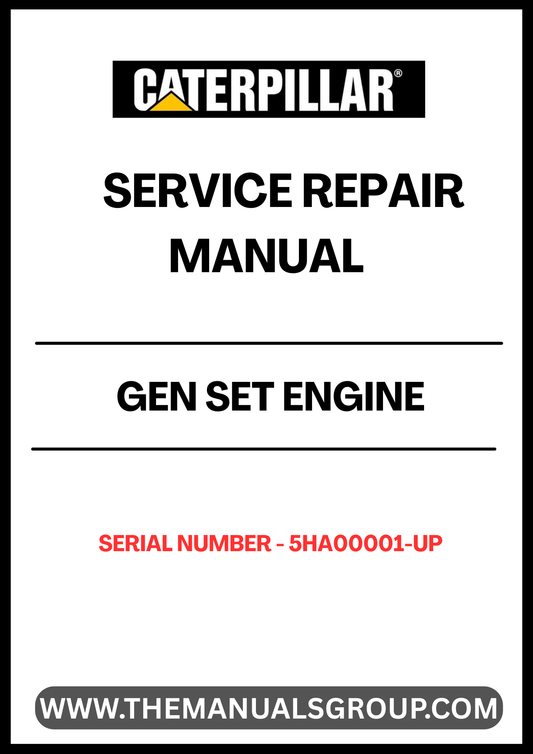 Ensure your CAT Gen Set engine operates at peak performance with our comprehensive Service Repair Manual, specifically designed for serial numbers 5HA00001 and up. This manual is an essential resource for technicians and DIY enthusiasts alike, providing detailed instructions and insights into maintenance and repair procedures.