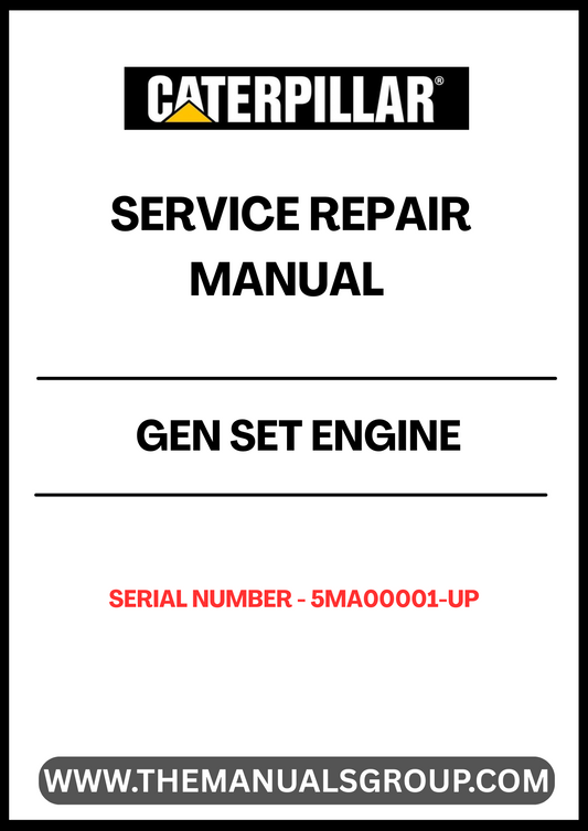 Unlock the full potential of your CAT Gen Set Engine with our comprehensive Service Repair Manual, specifically designed for serial numbers 5MA00001 and up. This manual is an essential resource for technicians and DIY enthusiasts alike, providing detailed instructions and insights to ensure your engine operates at peak performance.