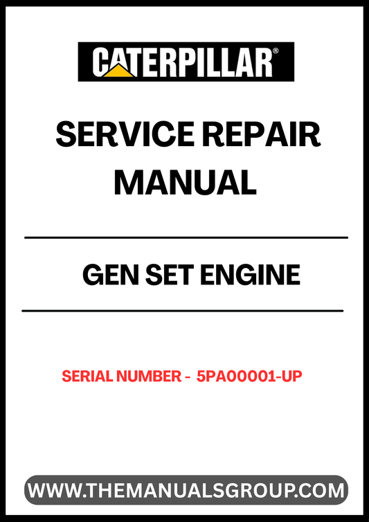 Ensure your CAT Gen Set engine operates at peak performance with our comprehensive Service Repair Manual, specifically designed for serial numbers 5PA00001 and up. This manual is an essential resource for technicians and DIY enthusiasts alike, providing detailed instructions and insights into maintenance and repair procedures.
