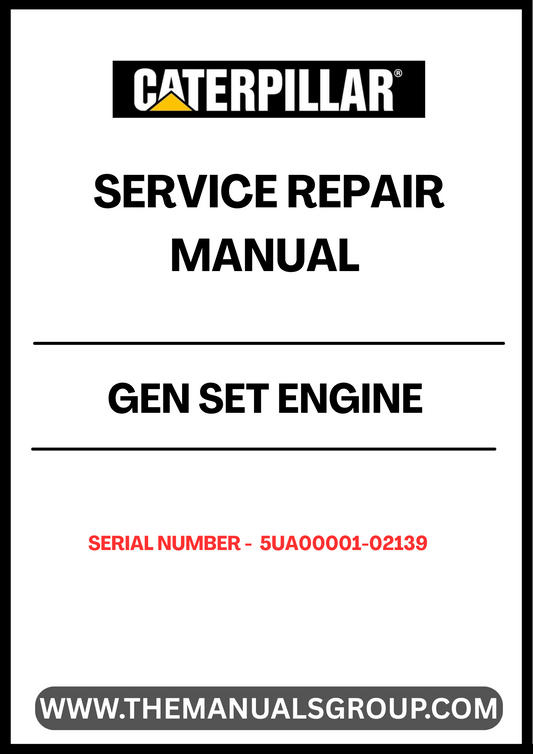 Ensure your CAT Gen Set engine operates at peak performance with the comprehensive Service Repair Manual, specifically designed for serial numbers 5UA00001-02139. This manual is an essential resource for technicians and DIY enthusiasts alike, providing detailed instructions and insights into maintenance, troubleshooting, and repair procedures.
