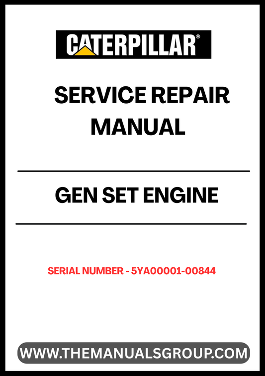 Ensure your CAT GEN SET engine operates at peak performance with our comprehensive Service Repair Manual, specifically designed for serial numbers 5YA00001-00844. This manual is an essential resource for technicians and DIY enthusiasts alike, providing detailed instructions and insights for effective maintenance and repair.
