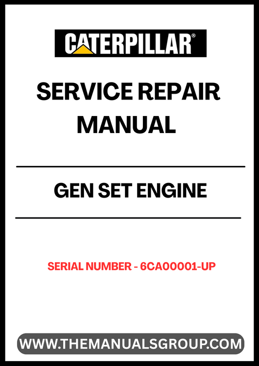  Unlock the full potential of your CAT GEN SET engine with our comprehensive Service Repair Manual, specifically designed for serial numbers 6CA00001 and up. This manual is an essential resource for technicians and DIY enthusiasts alike, providing detailed instructions and insights to ensure your engine operates at peak performance.