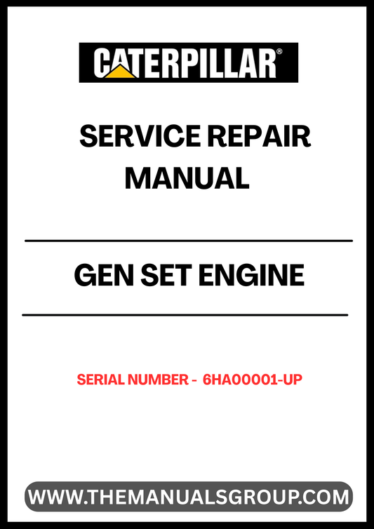 Unlock the full potential of your CAT GEN SET engine with our comprehensive Service Repair Manual, specifically designed for serial numbers 6HA00001 and up. This manual is an essential resource for technicians and DIY enthusiasts alike, providing detailed instructions and insights to ensure your engine operates at peak performance.