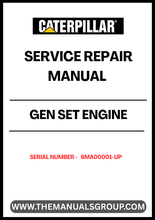 Unlock the full potential of your CAT Gen Set Engine with our comprehensive Service Repair Manual, specifically designed for serial numbers 6MA00001 and up. This manual is an essential resource for technicians and DIY enthusiasts alike, providing detailed instructions and insights to ensure your engine operates at peak performance.