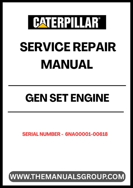 Unlock the full potential of your CAT GEN SET engine with our comprehensive Service Repair Manual, specifically designed for serial numbers 6NA00001-00618. This manual is an essential resource for technicians and DIY enthusiasts alike, providing detailed instructions and insights to ensure your engine operates at peak performance.