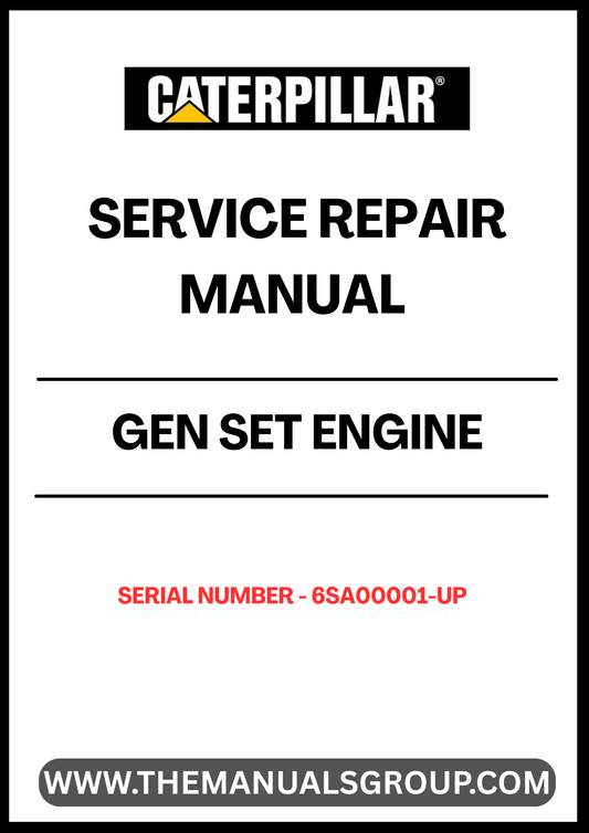  Unlock the full potential of your CAT GEN SET engine with our comprehensive Service Repair Manual, specifically designed for serial numbers 6SA00001 and up. This manual is an essential resource for both seasoned technicians and DIY enthusiasts, providing detailed instructions and insights to ensure your engine operates at peak performance.