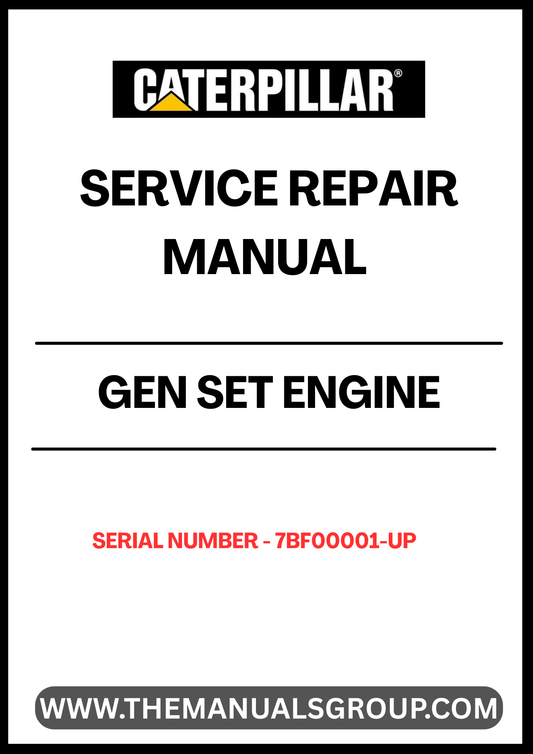  Ensure your CAT Gen Set engine operates at peak performance with our comprehensive Service Repair Manual, specifically designed for serial numbers 7BF00001 and up. This manual is an essential resource for technicians and DIY enthusiasts alike, providing detailed instructions and insights into maintenance and repair procedures.