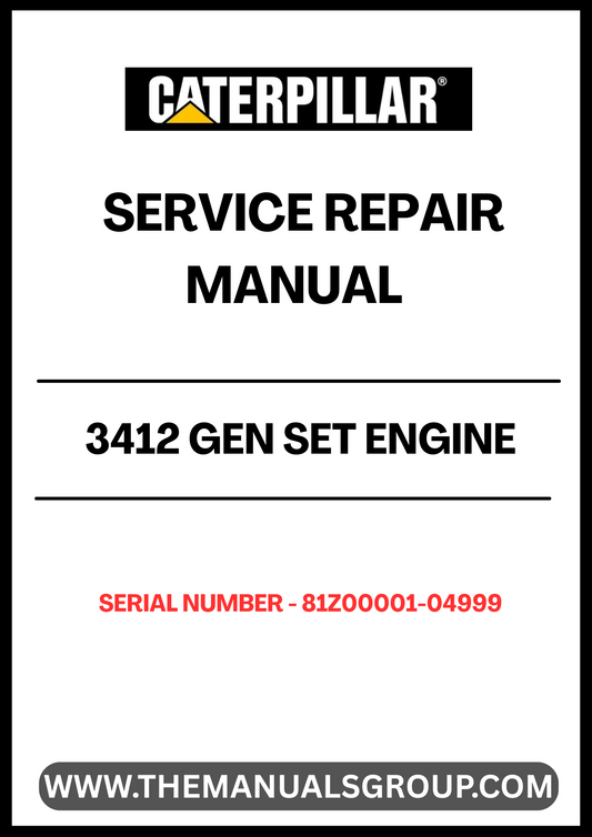 Unlock the full potential of your CAT 3412 Gen Set Engine with our comprehensive Service Repair Manual, specifically designed for serial numbers 81Z00001-04999. This manual is an essential resource for technicians and DIY enthusiasts alike, providing detailed instructions and insights to ensure your engine operates at peak performance.