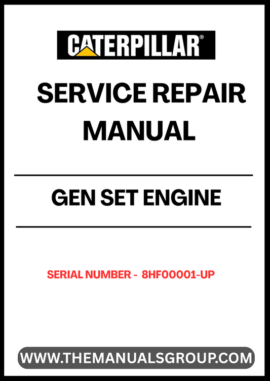 Unlock the full potential of your CAT GEN SET engine with our comprehensive Service Repair Manual, specifically designed for serial numbers 8HF00001 and up. This essential guide provides detailed instructions and insights, ensuring you have the knowledge to perform maintenance and repairs with confidence.