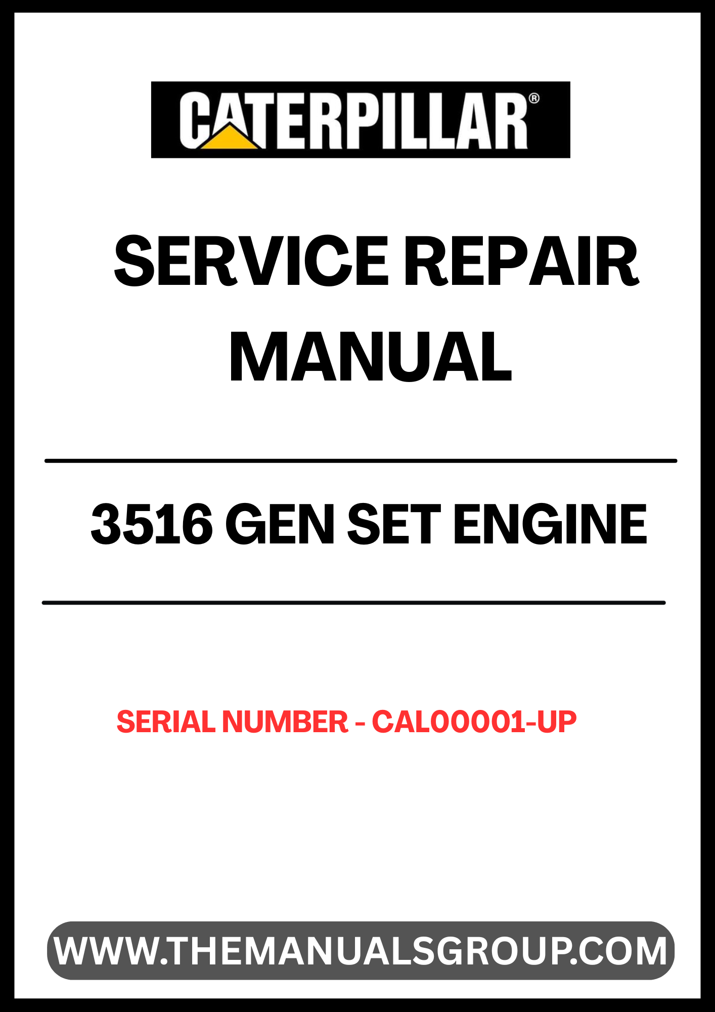  Enhance your maintenance capabilities with the CAT 3516 Gen Set Engine Service Repair Manual, specifically designed for serial numbers CAL00001 and up. This comprehensive guide provides detailed instructions and insights to ensure your engine operates at peak performance, minimizing downtime and maximizing efficiency.